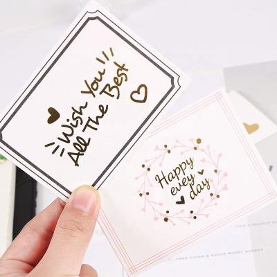 China paper & Fancy Recycled Cardboard Custom Thank You Paper Card Gold Offset Printing With Envelope Perfume Sample Cards for sale