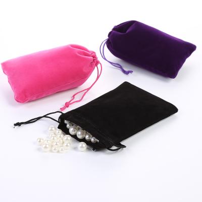 China High Quality Pouch Logo Jewelry Packaging Bag Custom Wholesale Custom Velvet/Velvet Cord Jewelry Pouch for sale