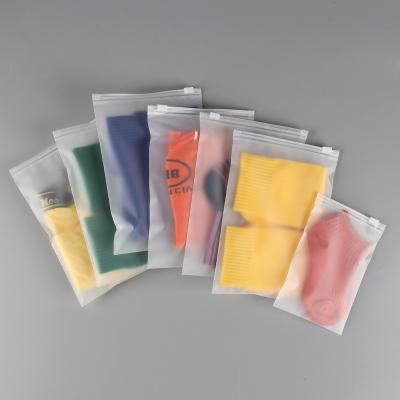 China Reusable Logo Reusable Ziplock Bag For Zipper Lock Plastic Bag Recyclable Frosted Apparel Clothing Custom Clothes for sale