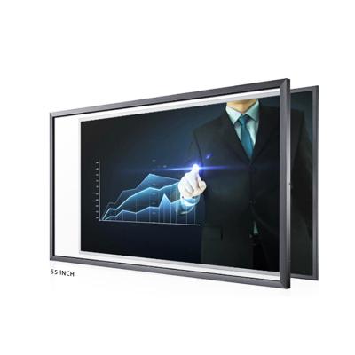 China Permanent antisunlight 55 multi touch ir touch panel overlay frame kit for sale