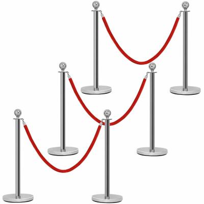 China Ball Top Metal Stanchion Posts 51mm Pole Diameter With 4-Way Adapter for sale