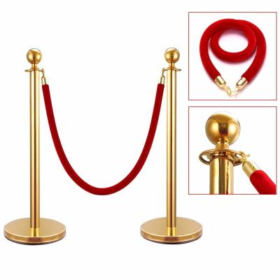 China Foodservice 54743 Tulip Top Metal Stanchion Posts With Red Velvet Rope for sale