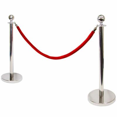 China Queue Pole Stanchion Metal Stanchion Posts Gold / Silver Color Stainless Steel Material for sale