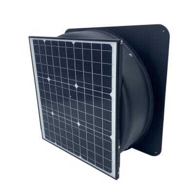 China Home use factory outlet 35W solar exhaust fan all in one with solar panel for villa wall solar exhaust fan for sale