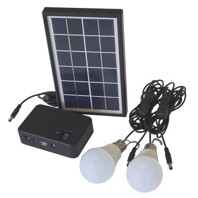 China Home LED Mini Solar Power Lighting System with 3W 5V Panel for Lighting and Mobile Charging Solar Power System for sale