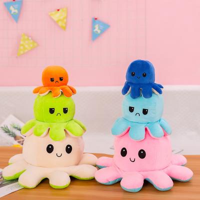 China Wholesale Custom Cute Sale 40/80cm Reversible Octopus Stuffed Toy Plush Giant Flip xxl Mood Octopus for sale