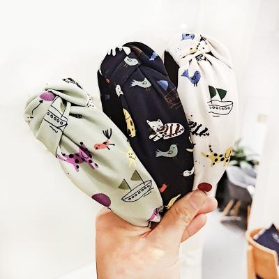 China Wholesale Korean Cute Manufacturer Fashional Headband Designer Fashion Animal Print Custom Headbands for sale