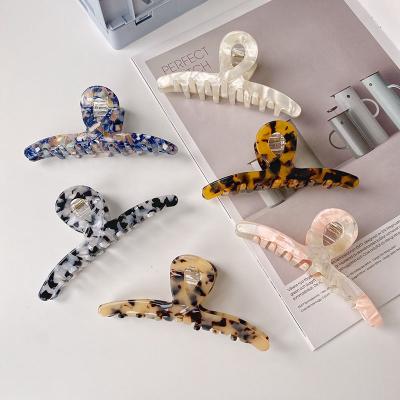 China Fashional Large Cellulose Hair Clip Acetate Hair Claw Wholesale High Quality Elegant Hair Claw Clip For Women for sale