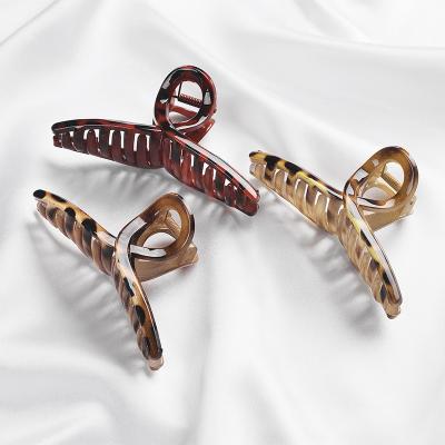 China New Fashional Illusion French Acrylic Stylish Temperament Hair Claw Clip Big Handle Large Claw For Women for sale