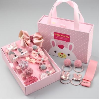 China Fashional Wholesale 18 Pcs/Box Hair Clip Set Girls Gift Box Hair Accessories Gift Set Children's Hairpin for sale