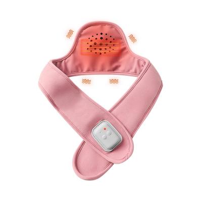 China Best-quality Graphene Self Heating Physiotherapy Vibration Massage Neck Pad Rechargeable Far Infrared Electriced Neck Pad for sale