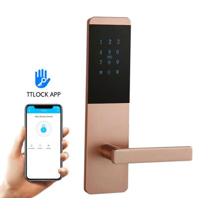 China Hot Selling Wooden Pin Code Lock Apartment Factory Door Password Rfid Outdoor Door Lock With App for sale