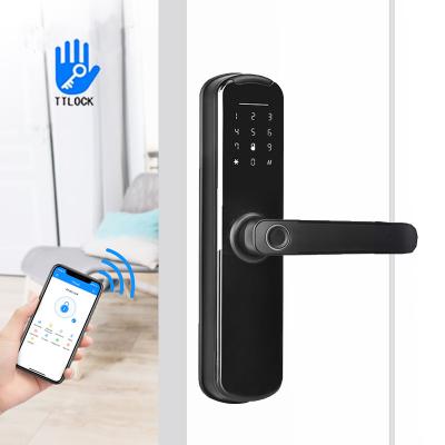 China Apartment/Home/Hotel/Office Fingerprint Digital Wifi Electronic Electric Lock APP Biometric Smart Home TT Lock for sale