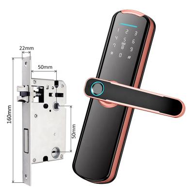 China Apartment/Smart Home/Hotel/Office Door Wifi Card Passcode Fingerprint TTlock Lock Digital Smart Home Locks With Mechanical Key for sale