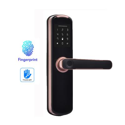 China Smart Home App Digital Door Fingerprint Lock Door Card Biometric Controlled Apartment/Home/Hotel/Office Lock Tuya for sale