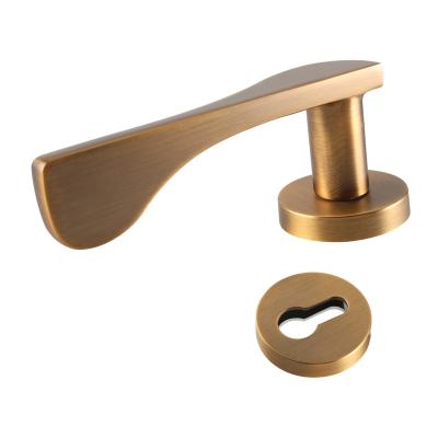 China Vintage Modern Zinc Alloy Copper Aluminum Antique Lever Red Bronze Door Handle for sale