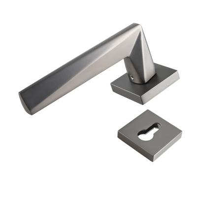 China Modern Modern Custom Design Single Sided Lever Safety Door Double Handle for sale