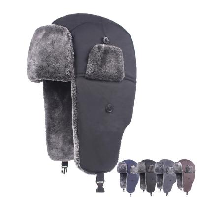 China breathable & Waterproof Trapper Winter Hats For Men Trooper Warm Hat With Ear Flaps Women Bomber Fur Hats for sale