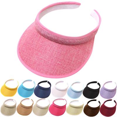 China High Quality Women's Summer Sun Protection Sports UV Visor Hats Empty Top Hat Tennis Beach Hat For Running Adjustable for sale