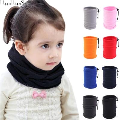 China Boy Girls Kids Scarf Outdoor Fleece Thickened Neck Warmer Scarf Tube Style Face Blanket Adjustable Camping Skiing Scarves for sale