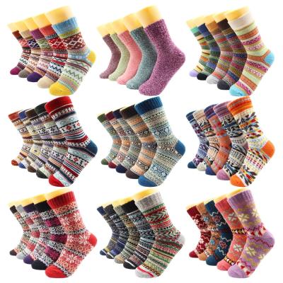 China Breathable Winter Warmer Women Thicken Wool Cashmere Thermal Socks Fashion Woolen Casual Socks For Women for sale