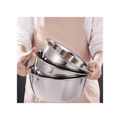 China European direct sales viable household factory basin kitchen universal mixing bowls set stainless steel salad mixing bowl for sale