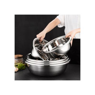 China Sustainable Serving Salad Bowl Korean Kitchen Polishing Stainless Steel Salad Bowl for sale