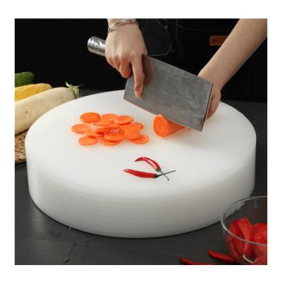 China Hdpe Pe Chopper Multicolor Round Viable Commercial Reusable Thickened Plastic Cutting Board for sale