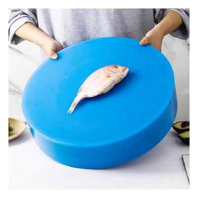 China Viable Wholesale Factory Price Kitchen Choppers PE Thickened Multicolor Round Plastic Cutting Boards for sale