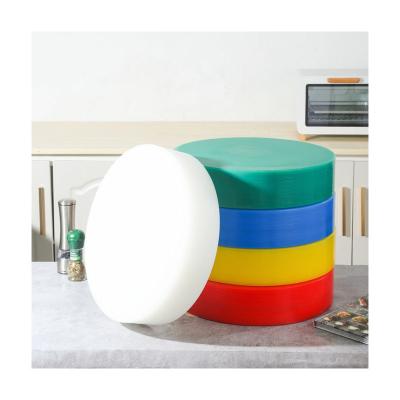 China Free Sample Viable Plastic Cutting Board 230g School Hotel Chef Uses Round Thick-Cut Plastic Choppers for sale