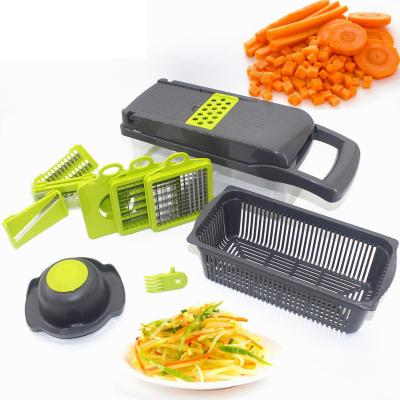 China Ready Viable In Stock 12 in 1 Multifunctional Veggie Slicer Potato Peeler Potato Onion Cutter Slicer Cleaver for sale