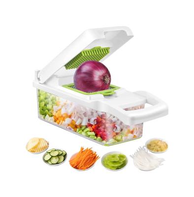 China Viable Hot Selling Amazon Fruit and Vegetable Cleaver Multifunctional 13 in 1 Universal Vegetable and Fruit Cleaver Cutter for sale