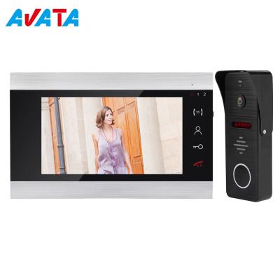 China HD 4 wire villa video door phone 7 inch videodomofony support door lock for sale