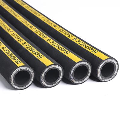 China Oil Base Hydraulic Fluids High Temperature Flexible Rubber Hydraulic Hose SAE100R12/4Shipping and Handling for sale