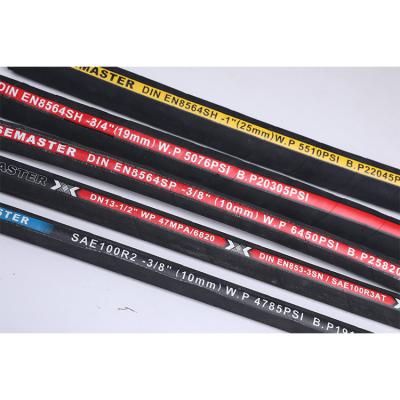 China Petroleum Base Hydraulic Fluids Steel Wire High Pressure Hydraulic Rubber Hose Fitting for sale