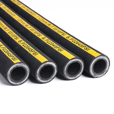 China Petroleum Base Hydraulic Fluids Hose Netting Two Steel Wire Braided Hydraulic Rubber Hose 2SN for sale