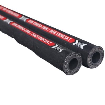 China Petroleum Base Hydraulic Fluids High Pressure Hydraulic Hose Steel Wire Braided Rubber Hose DIN 853 1SN for sale