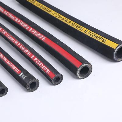 China Petroleum Fluids SAE Base Hydraulic Rubber Hose SAE100 1AT High Temperature Rubber Hose For Sale for sale