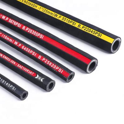 China Petroleum Base Hydraulic Fluids High Level High Pressure Steel Wire Braided Rubber Hydraulic Hose SAE100R12 1 1/2 Inch Hydraulic Hose for sale