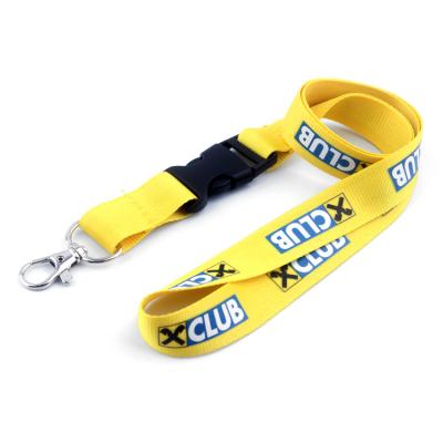 China 100% eco-friendly plain custom made polyester lanyards for sale