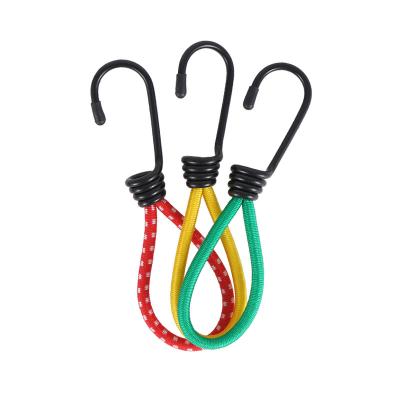 China Outdoor Eco-friendly Camping Tent Rope Buckle 15cm Elastic Fixed Pack With Rope Hook Camping Canopy Accessories Rubber Elastic Pull Rope for sale