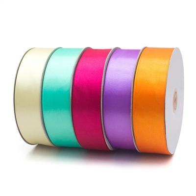 China Durable Polyester Ribbon Roll Satin Ribbon DIY Handmade Jewelry Material 2mm-100mm Double Sided for sale