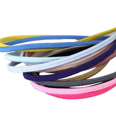 China Manufacturer Wholesale Custom Hair Rope Of A Viable Elastic Band Colorful Flat Rope Elastic Band for sale