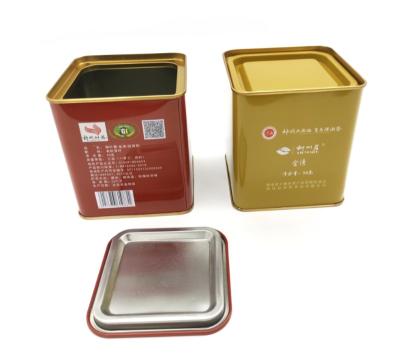 China High Quality Metal Can For Tea Packaging Square Tin Box for sale