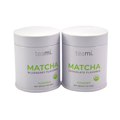 China High Quality White Color Small Mini Round Metal Cans 30g Tea Powder Packaging Airtight Lid Tin Box Tin Packaging Matcha Tin Te koop