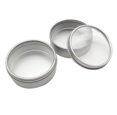 China High Quality Metal Can For Beauty/Cosmetics Small Round Shape With Window Tin Box à venda