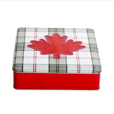 China High Quality Food Grade Metal Can For Cookie Tins Square Tin Box Cake Tins for sale