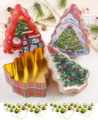 China High Quality Metal Can For Cookie / Chocolate / Biscuit Tree Shape Christmas Tin en venta