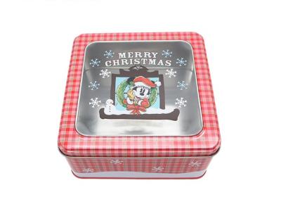 Китай High Quality Metal Cans For Chocolate or Cookie Packaging Square Window Tin Boxes продается