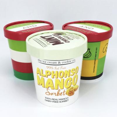 China High Quality Food Grade 100% Eco-friendly Single Wall With PE Coated Ice Cream Cup 14oz(420ML) Yogurt Cup en venta